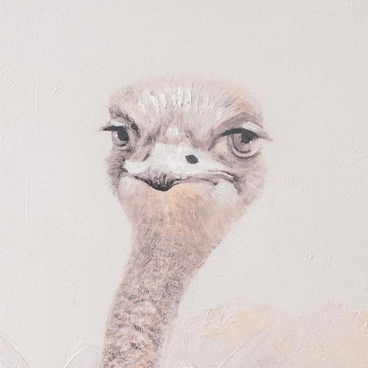 Картина Милые страусы, акрил, холст Canvas Acrylic Painting Lovely Ostriches