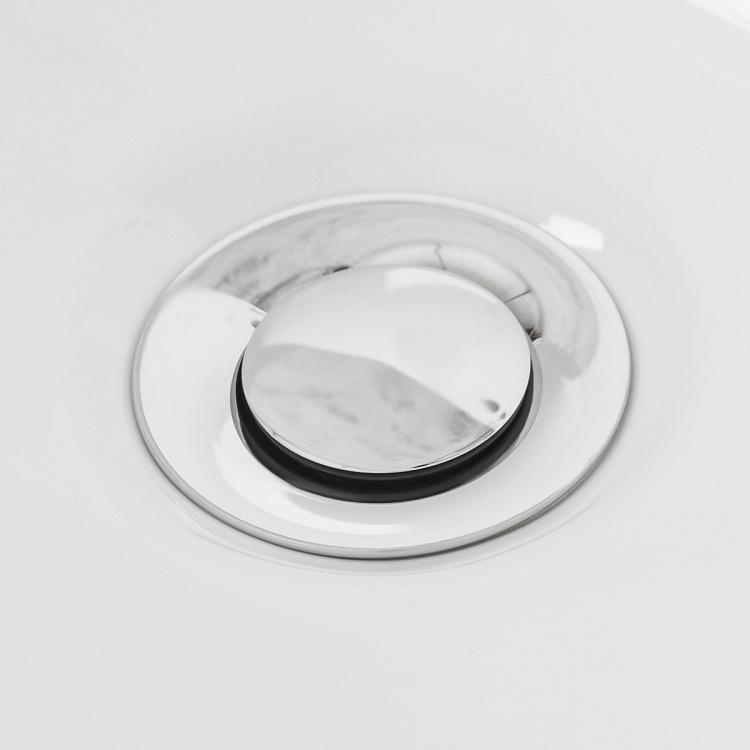 Классическая раковина с подстольем и сифоном цвета хром Classic Wash Basin With Base And Siphon