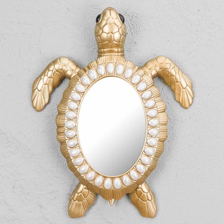 Настенное зеркало Черепаха Turtle Wall Mirror Gold