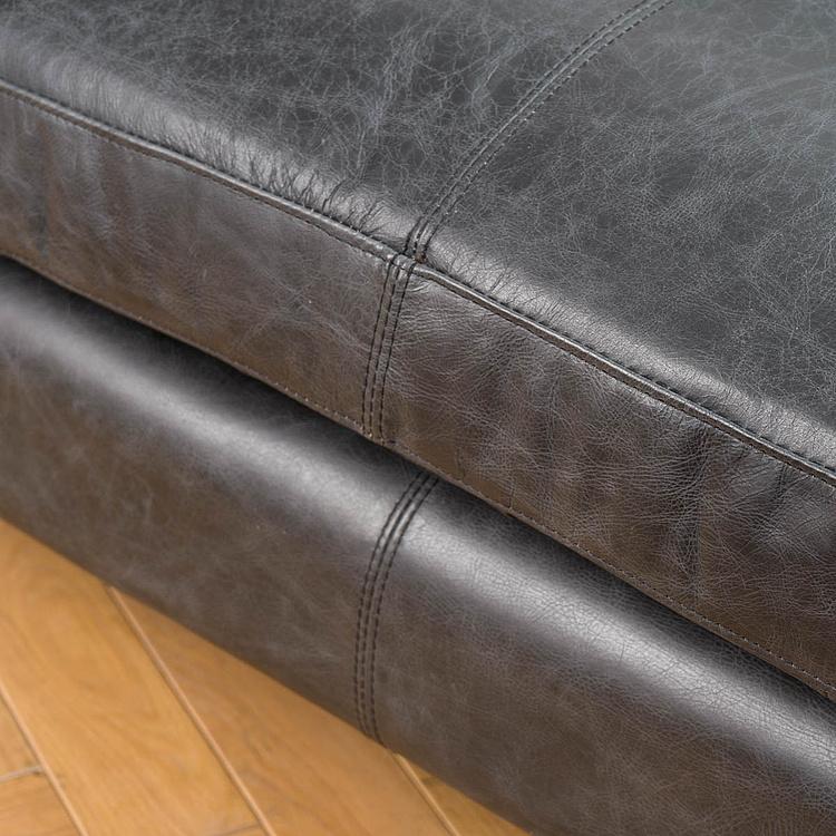 Двухместный диван Томми, чёрные ножки Tommy 2 Seater, Black Wood D