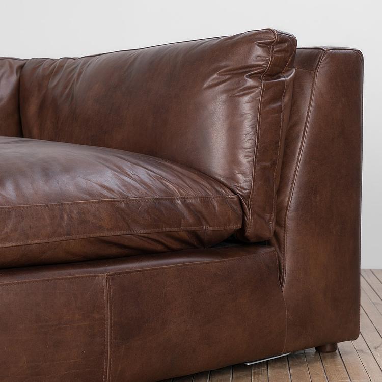 Угловой модульный кожаный диван Зенна 2, S Zenna Group Small 2 Leather