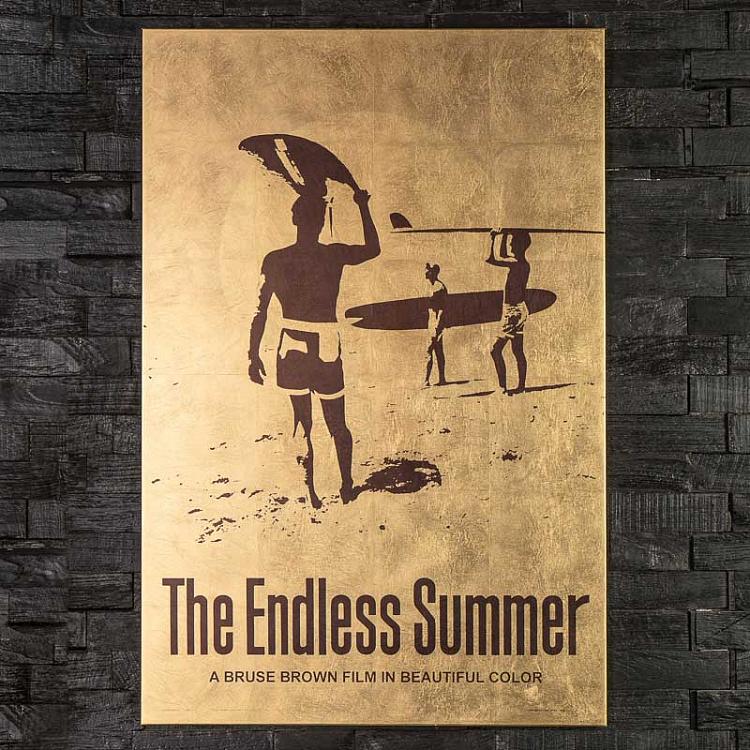 Картина Бесконечное лето, золотая поталь The Endless Summer Gold