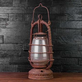 Vintage Flask With Kerosene Lamp