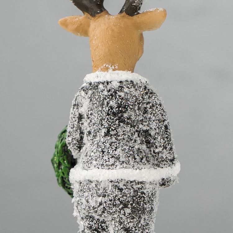 Набор из двух новогодних фигурок Олени-джентльмены Set Of 2 Christmas Deer Gentleman 20 cm