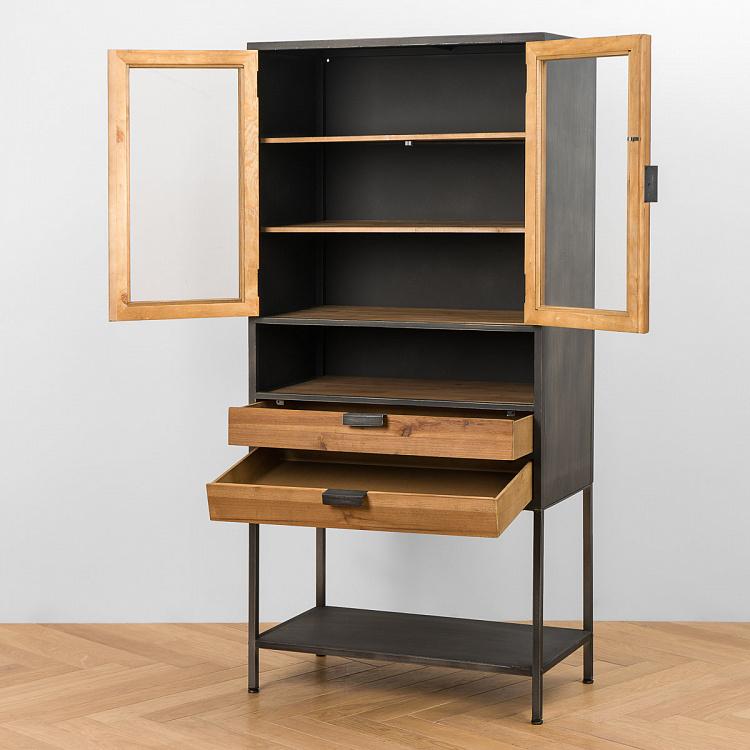 Сервант из сосны и железа Pine And Iron Cabinet