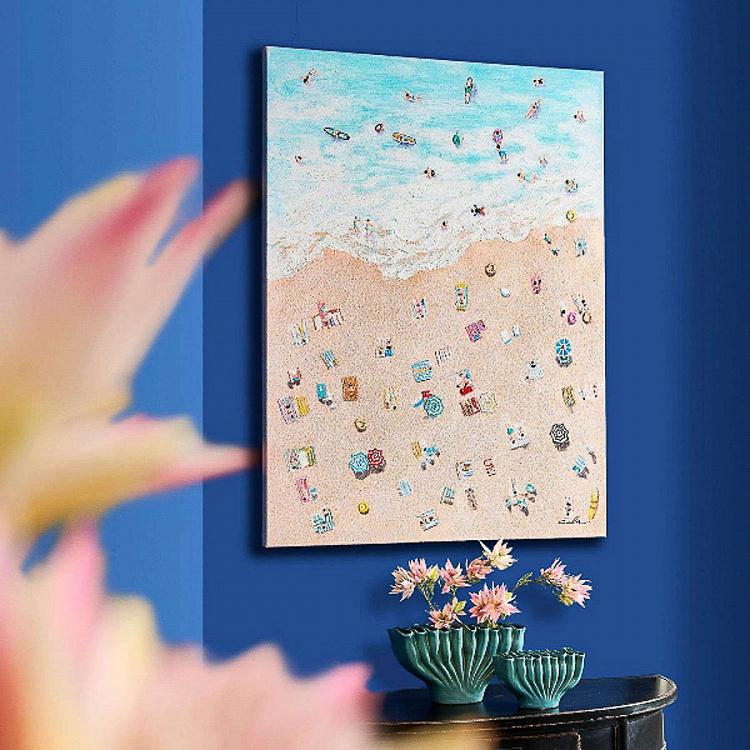 Картина Пляж, акрил, холст Canvas Acrylic Painting Beach Multicoloured