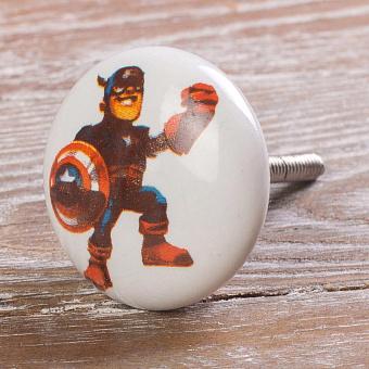 Мебельная ручка Superhero Captain America Knob