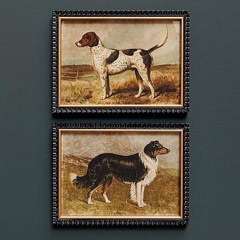 Set Of 2 Frames Hunt Dogs