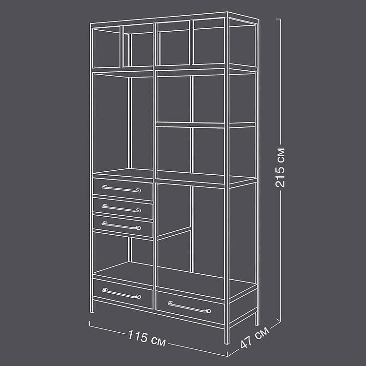 Стеллаж Cedar Shelf With Drawers - ракурс 12