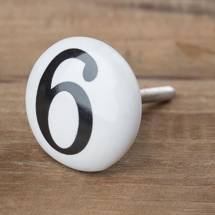 Мебельная ручка-кнопка Цифры 6 Number Knob 6