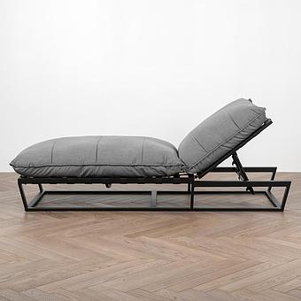 Садовый шезлонг-лежак Reef Lounger, Black акриловая ткань Flanelle - ракурс 3