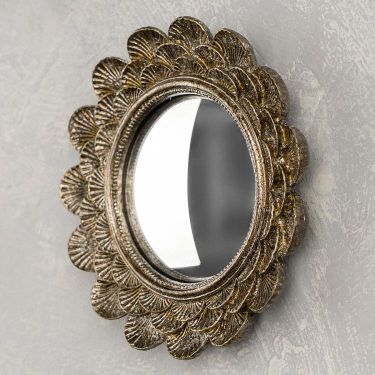 Silver Shells Convex Mirror