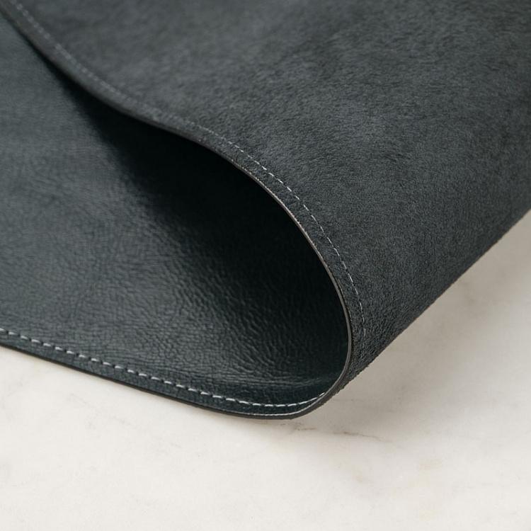 Серый кожаный коврик для рабочего стола Karwardine Desk Matt, Gray