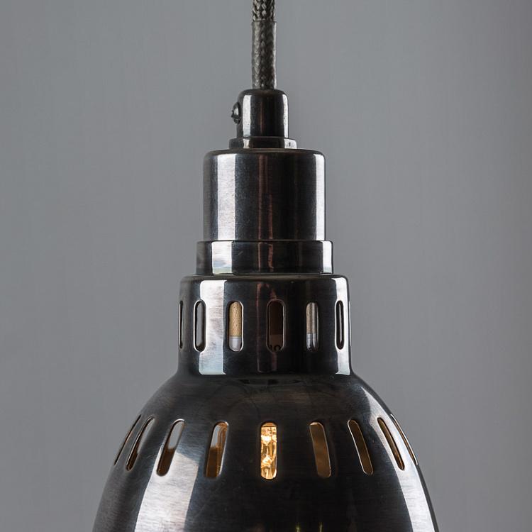 Подвесной светильник Локомотив, никелированная сталь Small Hanging Lamp Nickel Finish