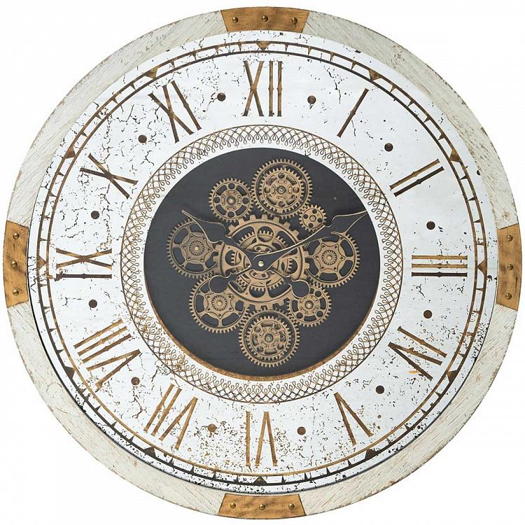 Настенные часы в стиле барокко с шестерёнками Baroque Round Wall Clock With Gears