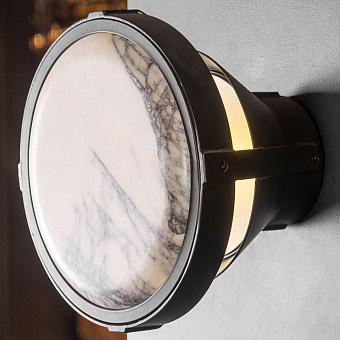 Бра Apollo Round Sconce мрамор Moonstone