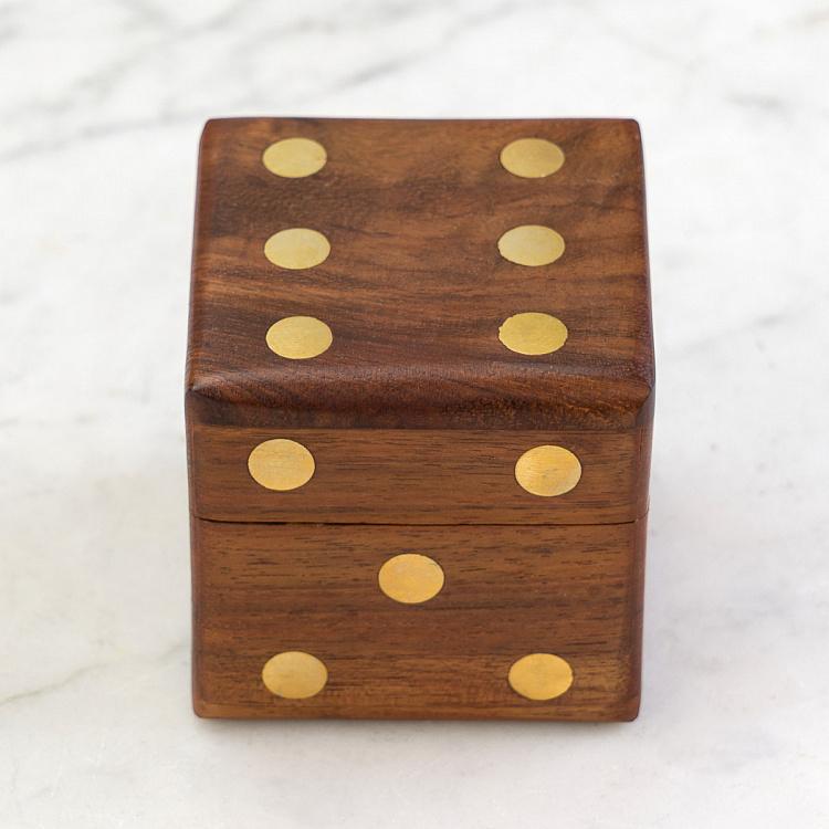 Пять деревянных игральных костей в шкатулке Dice Box With 5 Dices