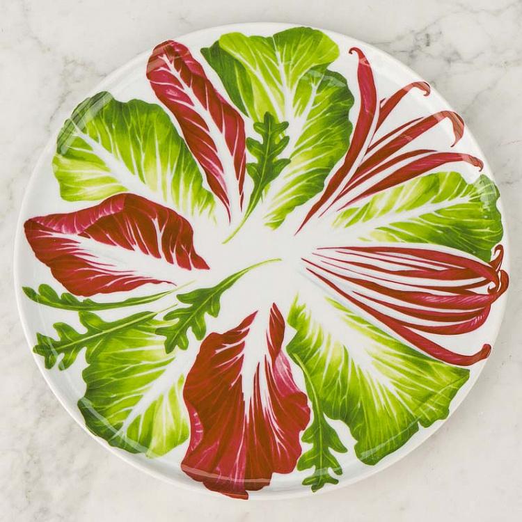 Сервировочная тарелка Средиземноморская диета Листья салата Dieta Mediterranea Insalate Serving Plate