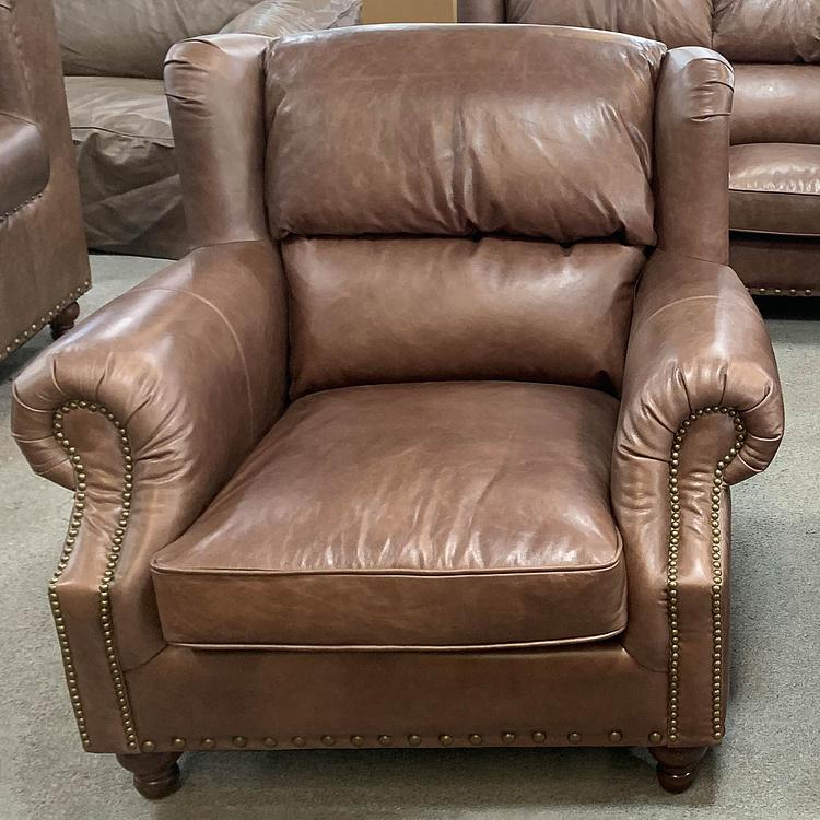 Кресло Churchill Armchair RM натуральная кожа Brown Franco - ракурс 3