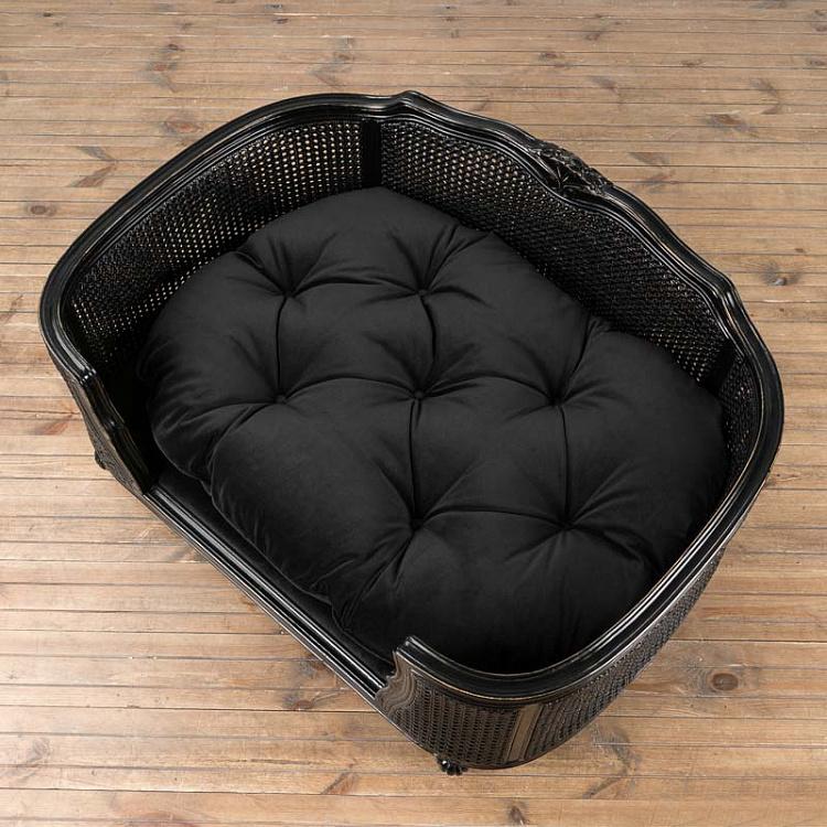 Чёрный диван для собак/кошек Артур, L Arthur Sofa Large, Black Velvet