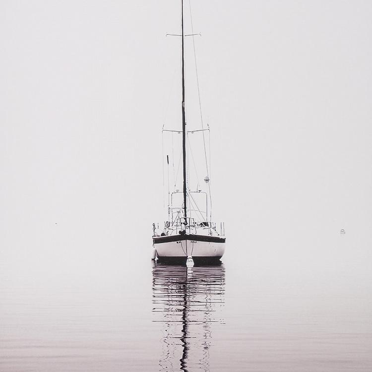 Фото-принт в зеркальной раме Яхта Yacht, Manhattan Frame