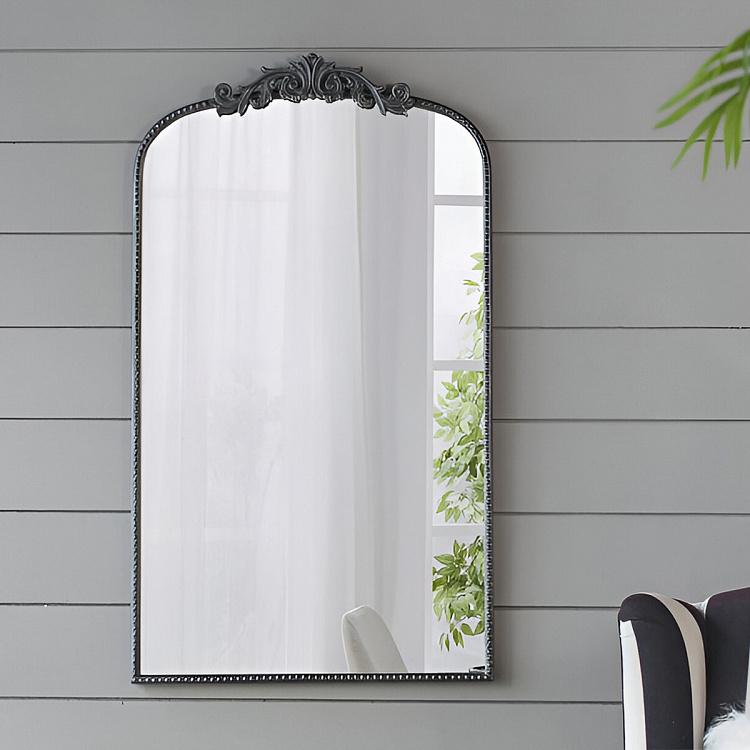 Зеркало арочное Диа в чёрной раме, S Dia Arched Mirror Black Small