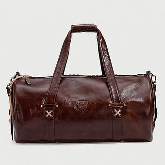 Спортивная сумка Sport Bag Model 38 натуральная кожа Vintage Cherry - ракурс 2