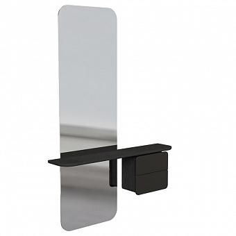 One More Look Mirror Stand, Black Oak