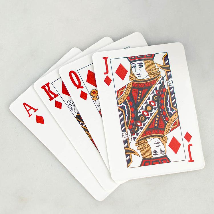 Мини-колода игральных карт в кожаной коробке Mini Deck Of Card Leather Box