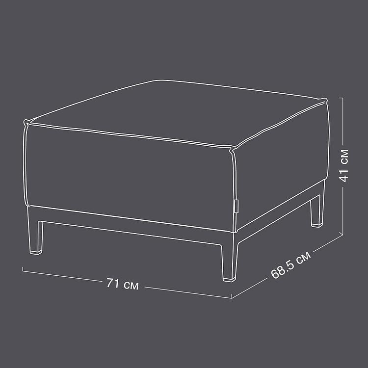 Садовая банкетка Eon Ottoman, Black акриловая ткань Almond - ракурс 8