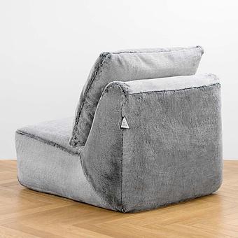 Кресло Lomfy Chair искусственный мех Grizzly Grey - ракурс 4