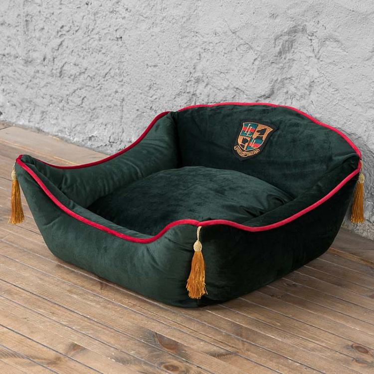 Зелёная лежанка для собак/кошек Диана, S Diana Cushion Small, Green Velvet