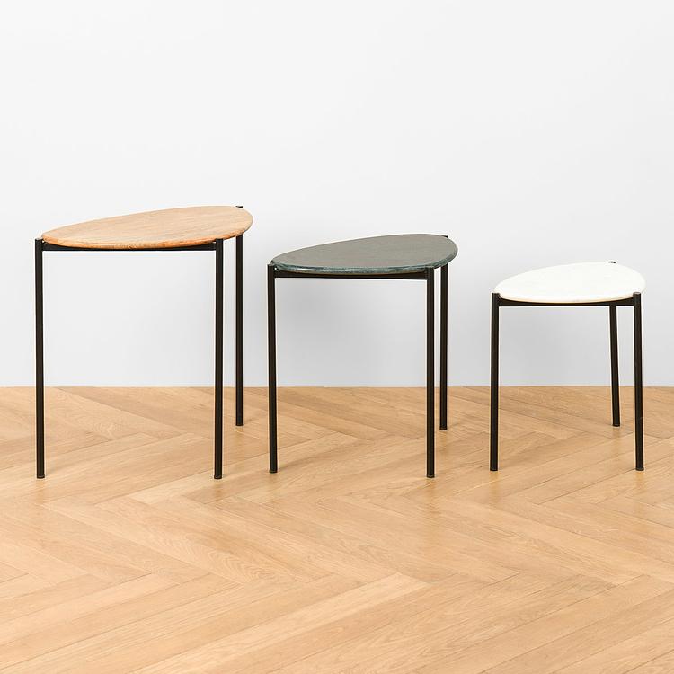 Комплект из трёх столиков Кальва Set Of 3 Calva Nesting Tables