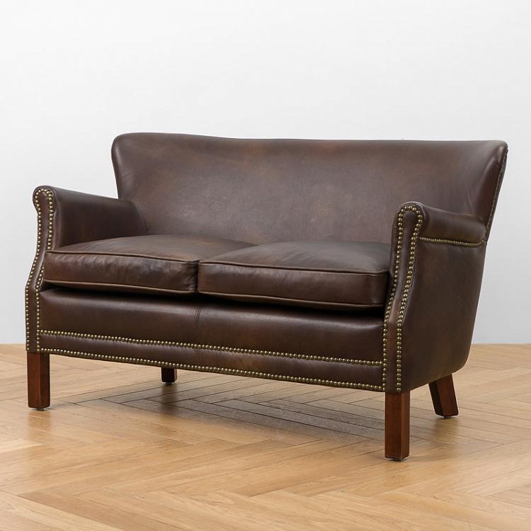 Paul 2 Seater, Red Brown Wood D