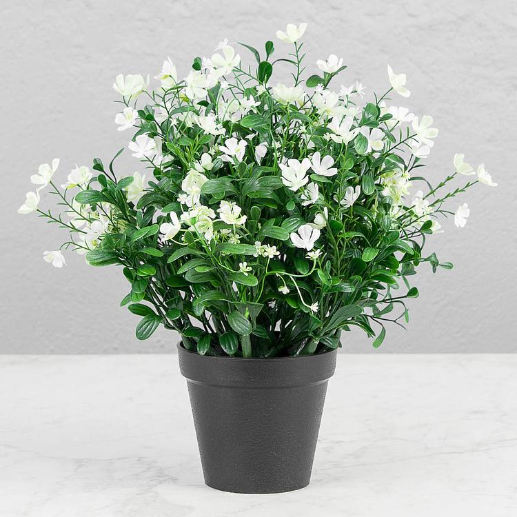Искусственное растение Alpine Forbs With Flowers White 40 cm