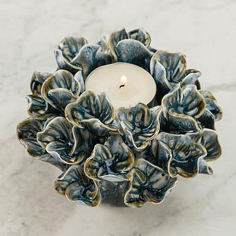 Marina Candle Holder Blue