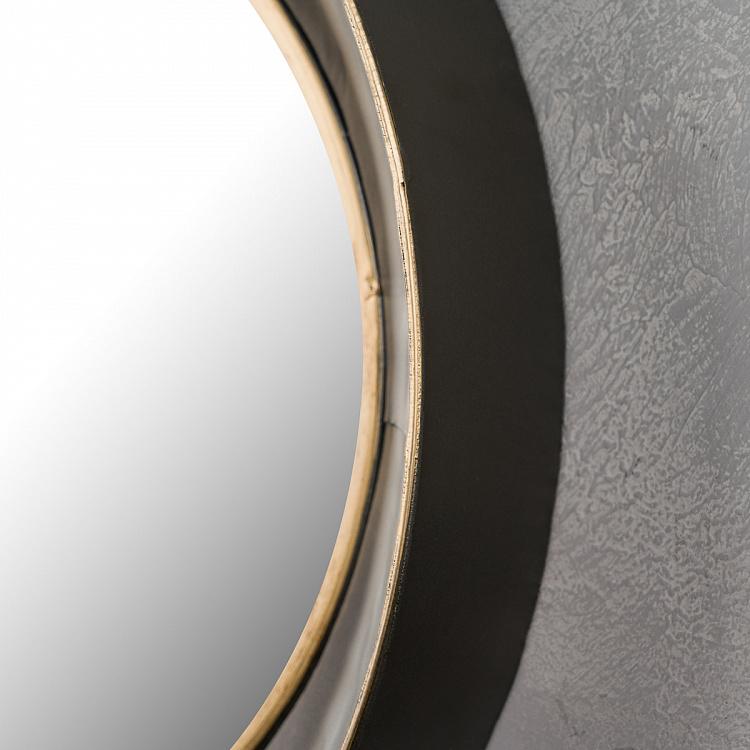 Зеркало в чёрной раме с золотой окантовкой Mirror With Golden Edge