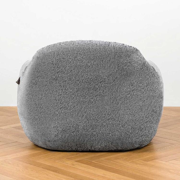Кресло Snug Chair искусственный мех Grizzly Grey - ракурс 4