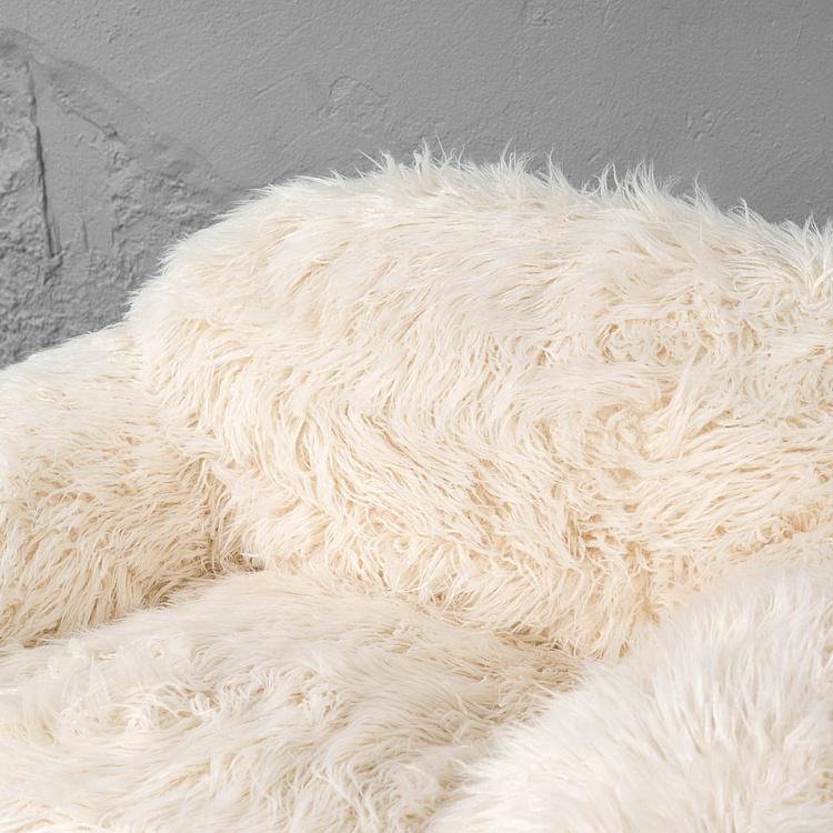Кресло Snuggy Chair искусственный мех Mongolia Cream - ракурс 6