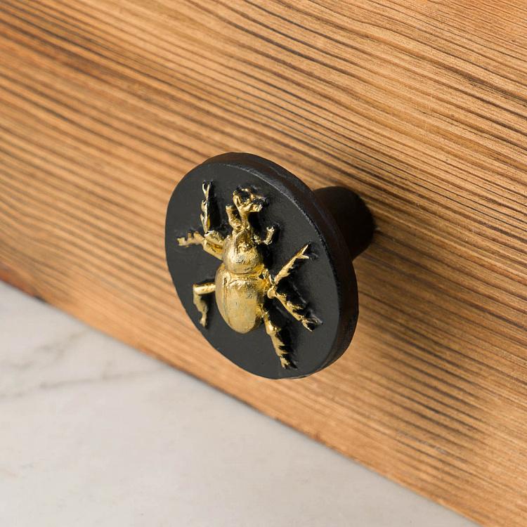 Набор из двух мебельных ручек Золотистые жуки Set Of 2 Insects Knobs