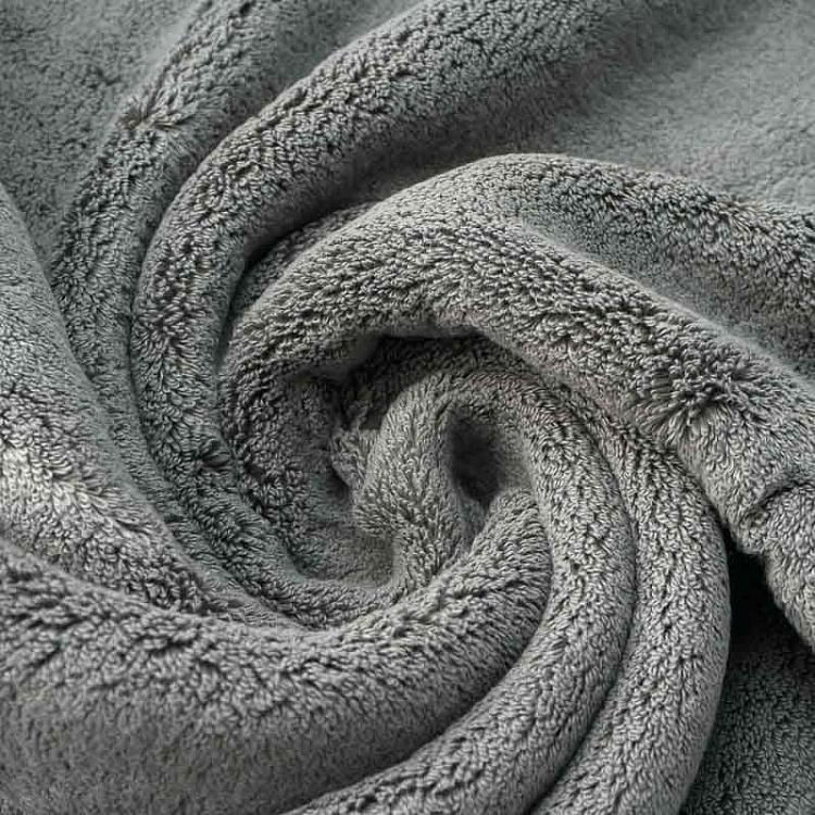 Тёмно-серое махровое банное полотенце Олимпия 76x142 см Olympia Bath Towel Dark Grey 76x142 cm