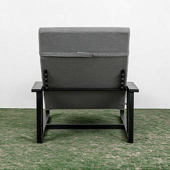 Садовый шезлонг-лежак Roxy Lounger, Black акриловая ткань Flanelle - ракурс 6