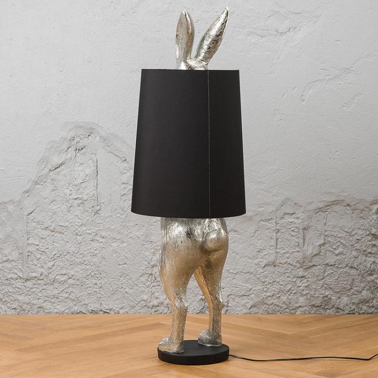 Торшер Серебряный робкий кролик, L Floor Lamp Hiding Bunny Silver
