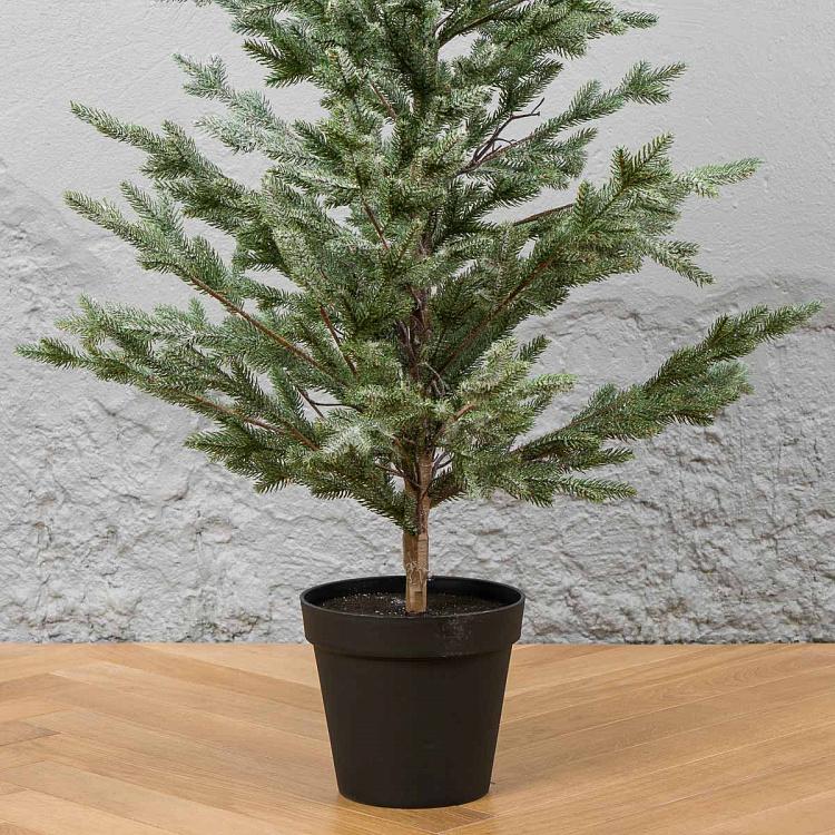 Искусственная заснеженная новогодняя ёлка в кашпо, 140 см Frost-Covered Christmas Tree In Pot 140 cm