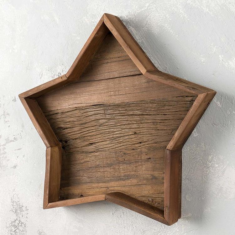 Настенное украшение Деревянная звезда Reclaimed Wood Star Wall Decor