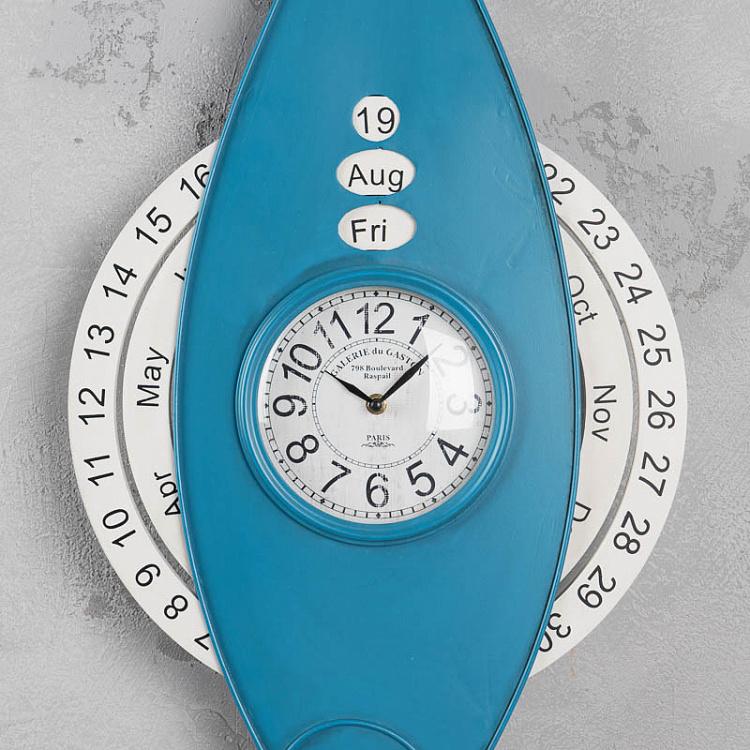 Настенные часы с календарем Рыба Fish Clock And Calendar