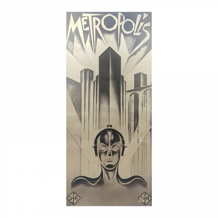 Картина с золотой поталью Метрополис, S Metropolis Gold Small