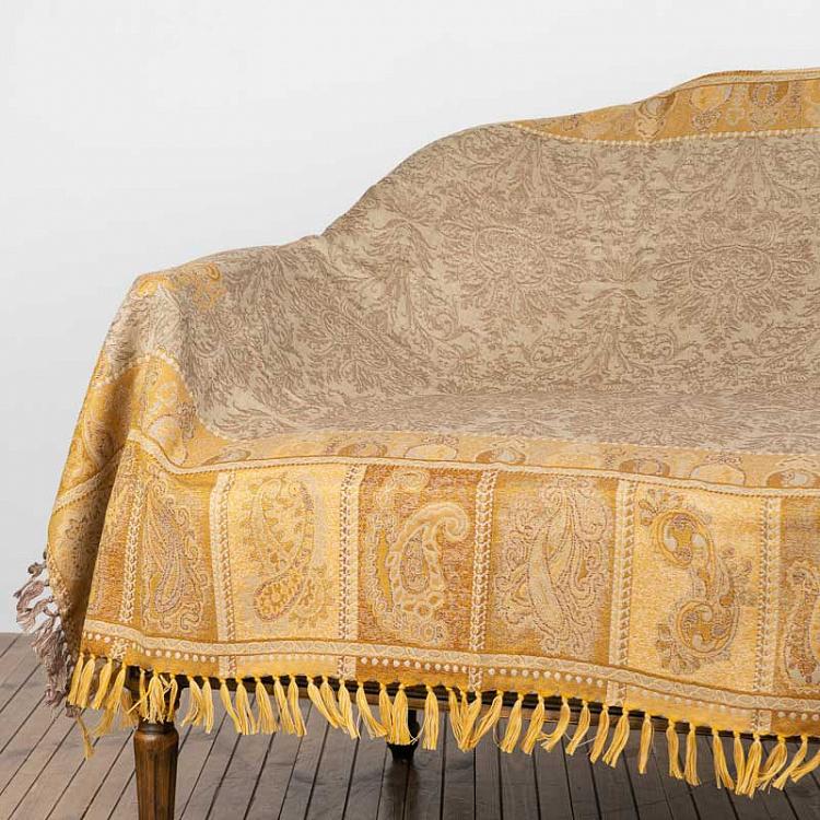 Двустороннее покрывало Бхилаи, жаккард и варёная шерсть, 150x150 см Pure Wool Jacquard Throw Bhilai 150x150 cm