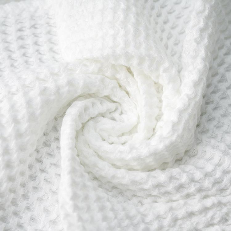 Белое вафельное полотенце-салфетка Модал 30x40 см Modal Waffle Washcloth Towel White 30x40 cm