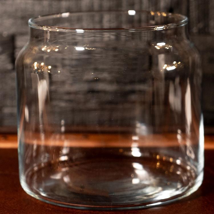 Cylindrical Glass Jar Small discount
